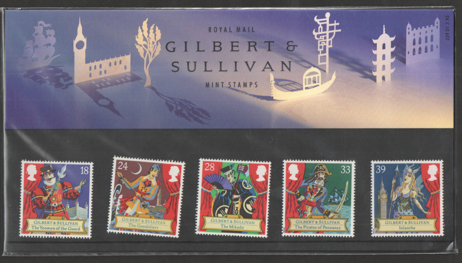 (image for) 1992 Gilbert & Sullivan Royal Mail Presentation Pack 229 - Click Image to Close